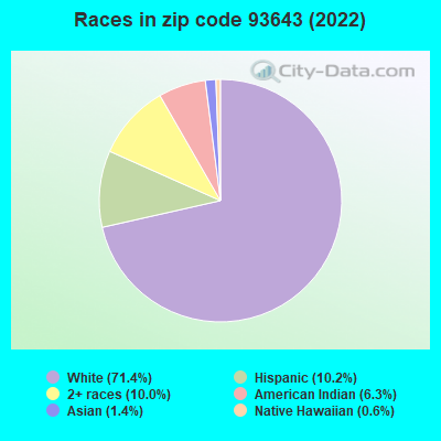 Races in zip code 93643 (2022)