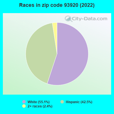 Races in zip code 93920 (2022)