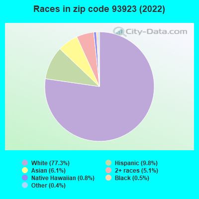 Races in zip code 93923 (2022)