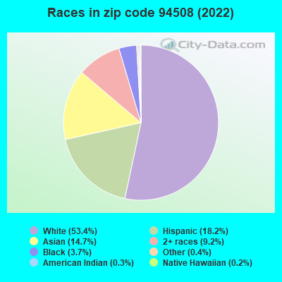 Races in zip code 94508 (2022)