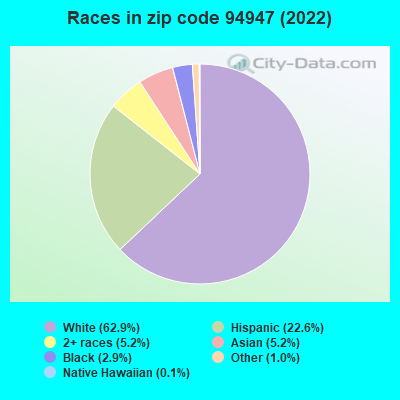 Races in zip code 94947 (2022)