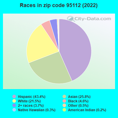 Races in zip code 95112 (2022)