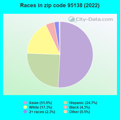 Races in zip code 95138 (2022)