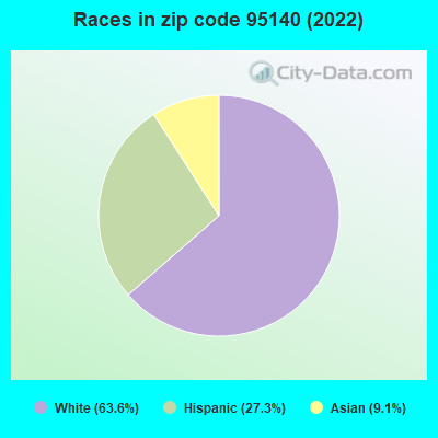 Races in zip code 95140 (2022)