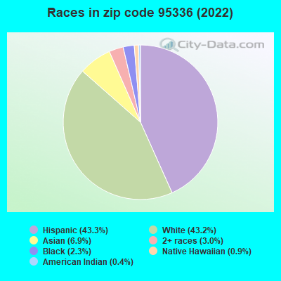 Races in zip code 95336 (2022)