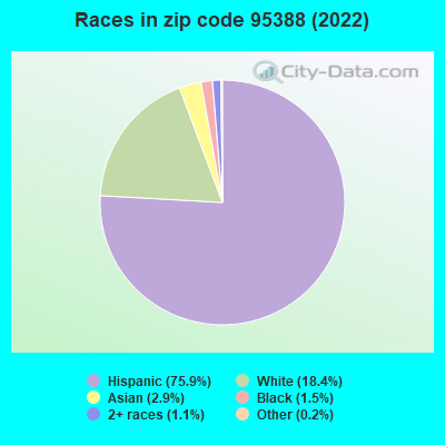 Races in zip code 95388 (2022)