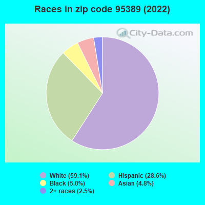 Races in zip code 95389 (2022)