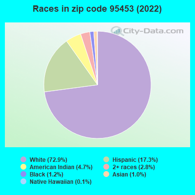 Races in zip code 95453 (2022)