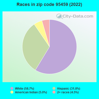 Races in zip code 95459 (2022)