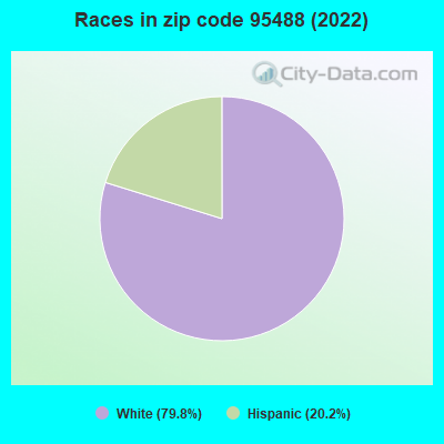 Races in zip code 95488 (2022)