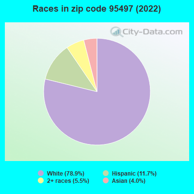 Races in zip code 95497 (2022)