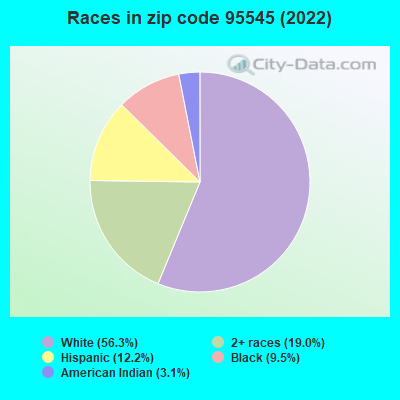 Races in zip code 95545 (2022)