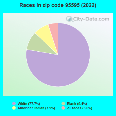 Races in zip code 95595 (2022)