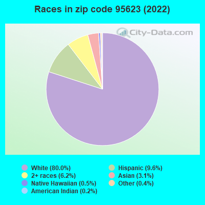 Races in zip code 95623 (2022)