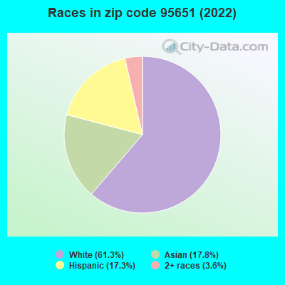Races in zip code 95651 (2022)