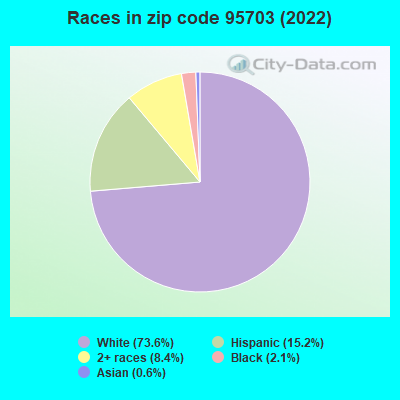 Races in zip code 95703 (2022)