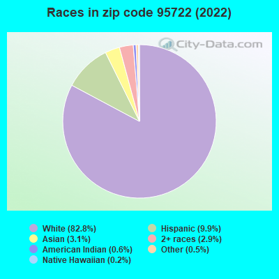 Races in zip code 95722 (2022)