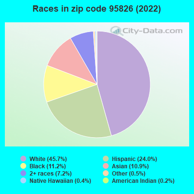 Races in zip code 95826 (2022)