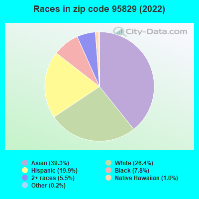 Races in zip code 95829 (2022)