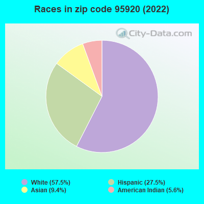 Races in zip code 95920 (2022)