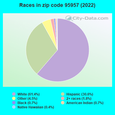 Races in zip code 95957 (2022)