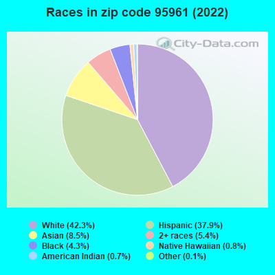 Races in zip code 95961 (2022)