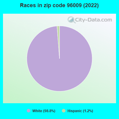 Races in zip code 96009 (2022)