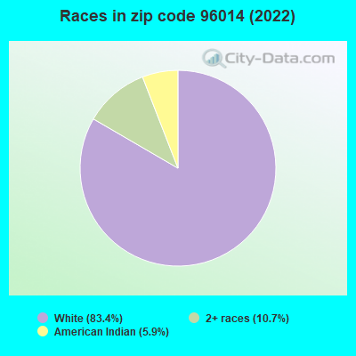 Races in zip code 96014 (2022)
