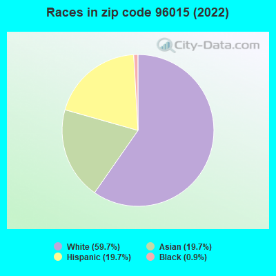 Races in zip code 96015 (2022)