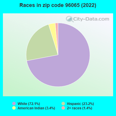Races in zip code 96065 (2022)