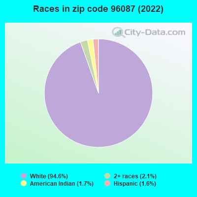 Races in zip code 96087 (2022)