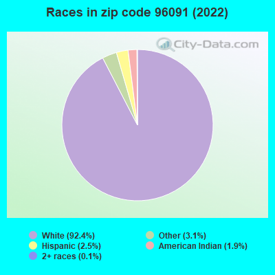 Races in zip code 96091 (2022)