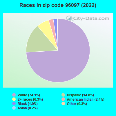 Races in zip code 96097 (2022)