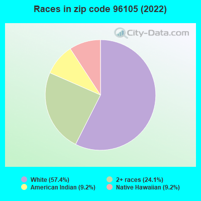 Races in zip code 96105 (2022)