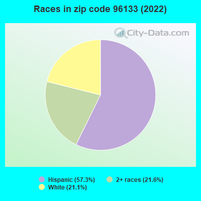 Races in zip code 96133 (2022)