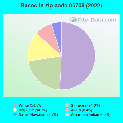Races in zip code 96708 (2022)