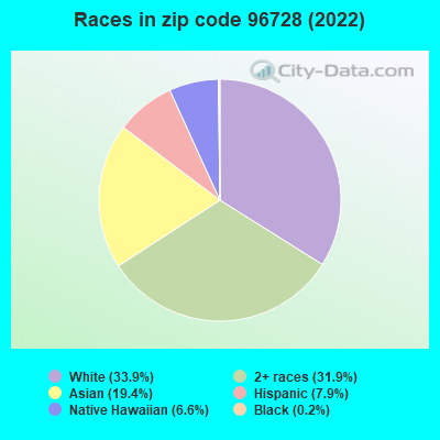 Races in zip code 96728 (2022)