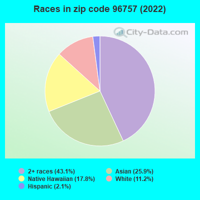 Races in zip code 96757 (2022)