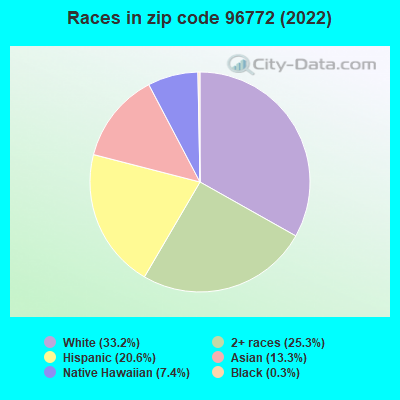 Races in zip code 96772 (2022)