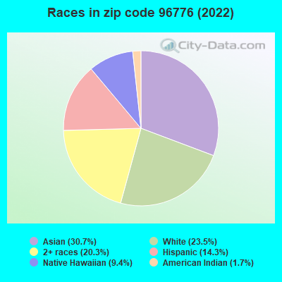 Races in zip code 96776 (2022)