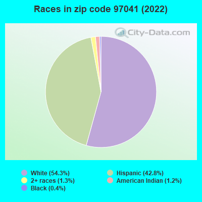 Races in zip code 97041 (2022)