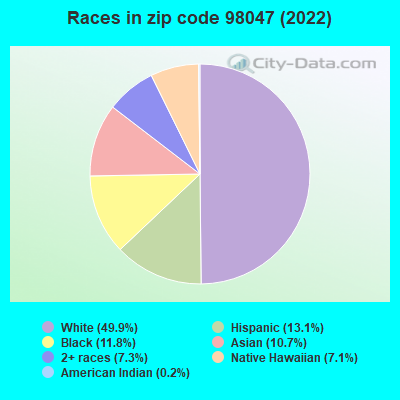Races in zip code 98047 (2022)