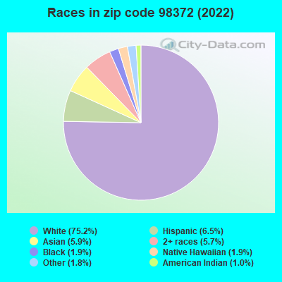 Races in zip code 98372 (2022)