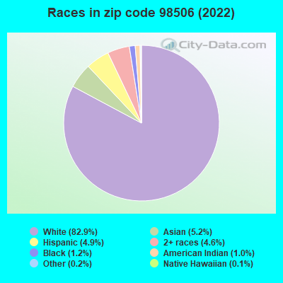 Races in zip code 98506 (2022)