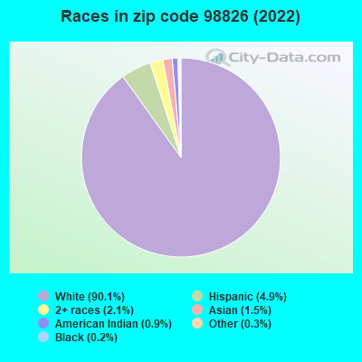 Races in zip code 98826 (2022)