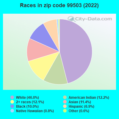 Races in zip code 99503 (2022)