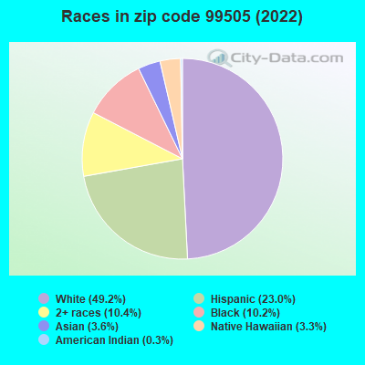 Races in zip code 99505 (2022)