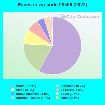 Races in zip code 99506 (2022)