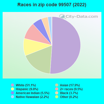 Races in zip code 99507 (2022)