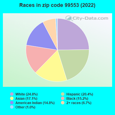 Races in zip code 99553 (2022)